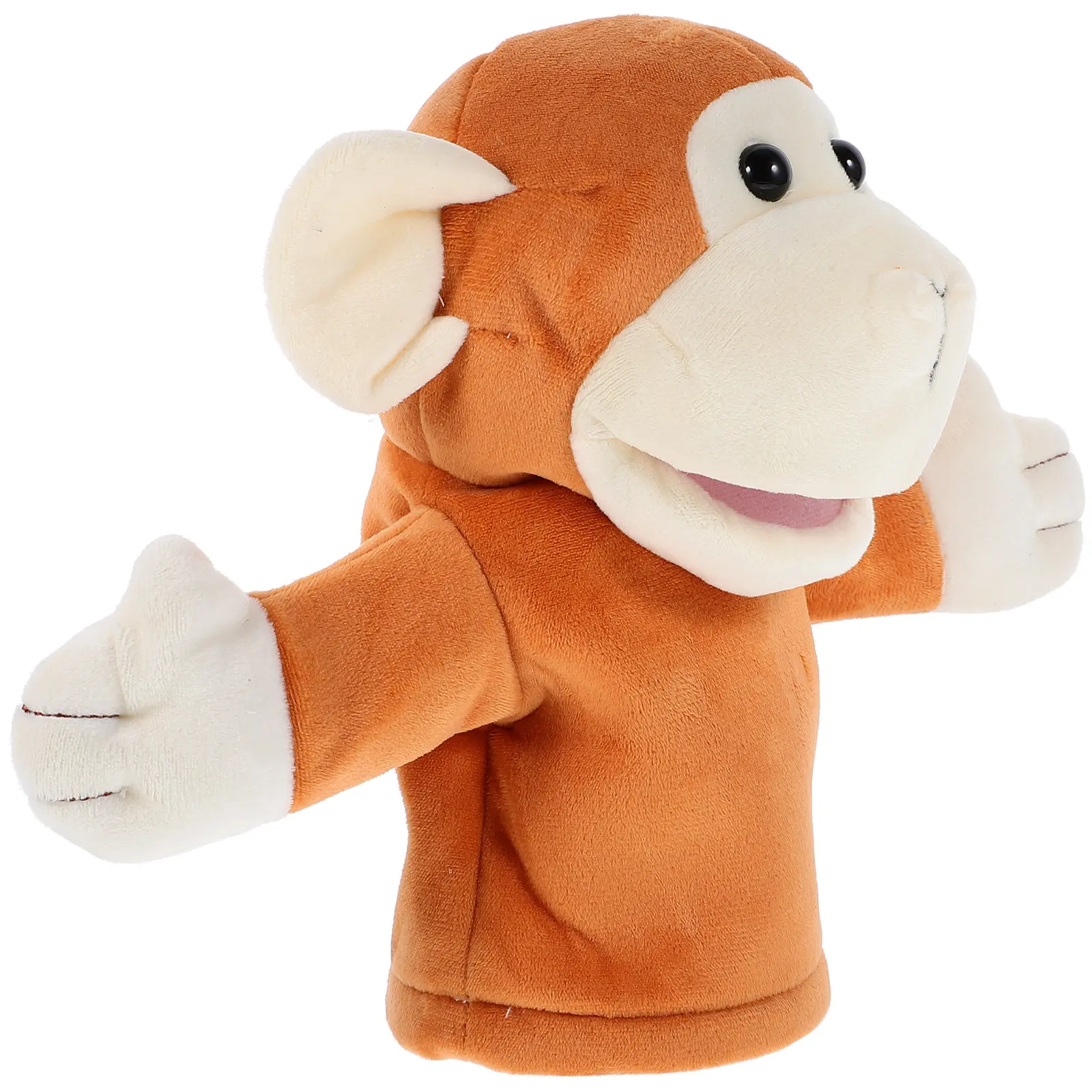 

Cartoon Monkey Hand Puppet Soft Touch PP Cotton Animal Hand Puppet for Role Play Storytelling Interactive Parent Child