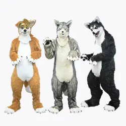 New Realistic Animal Mascot Costume Lion Wolf Rabbit Cosplay Costume Adult Performance Stage Performance Costume