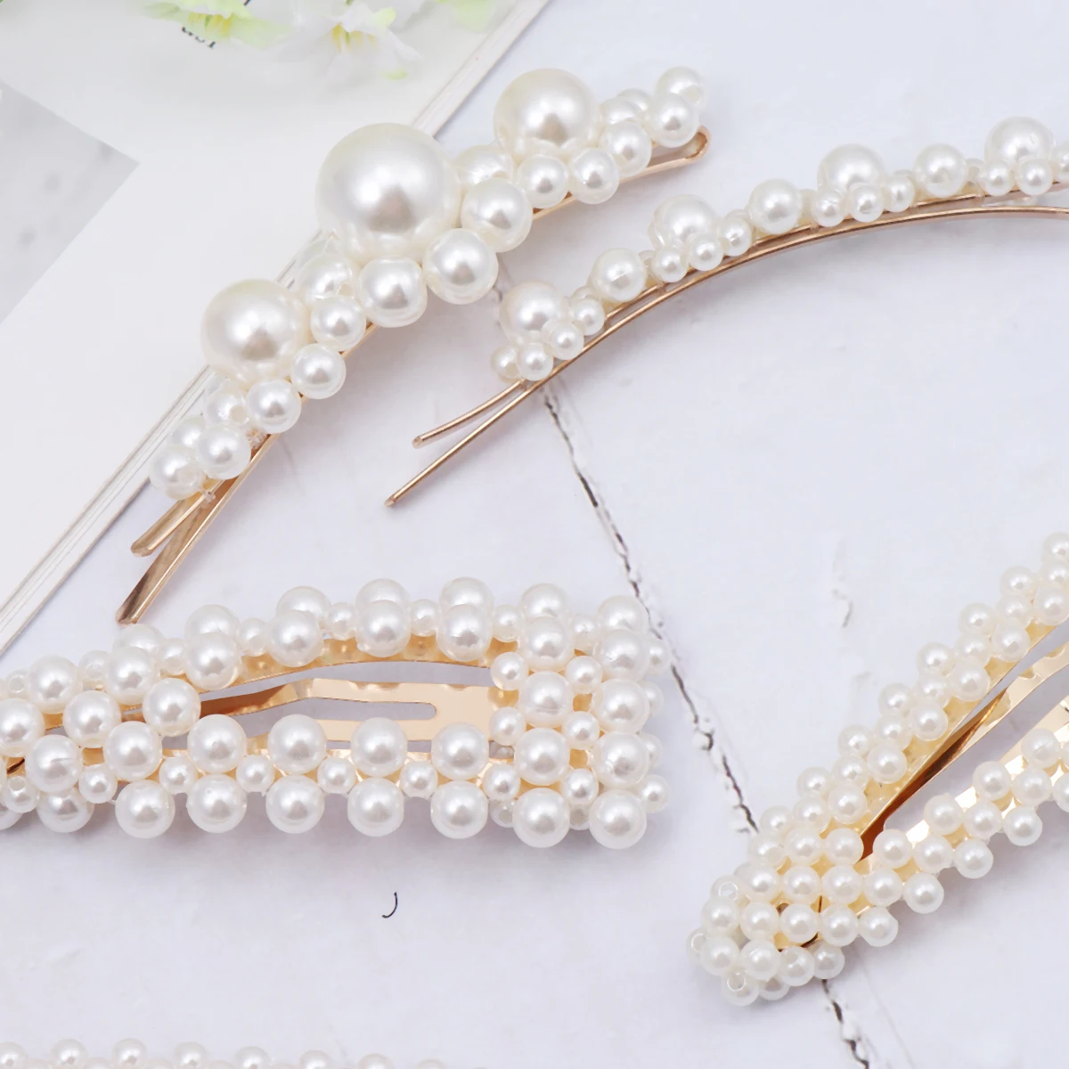 

5PCS Clip Set Durable Material Fashion Exquisite Design Hair Accessories Women Pearl Hairpins Stylish Hair Decorations Gifts