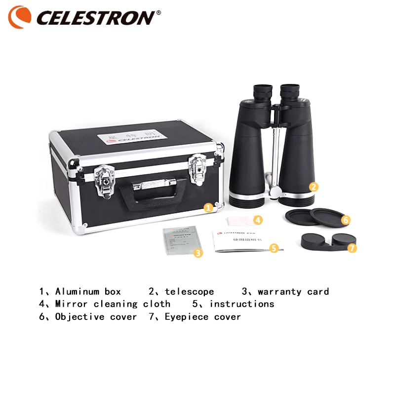 

Бинокль Celestron Skymaster 20X80FZ, большой водонепроницаемый телескоп с ночным видением, высокая мощность, для охоты