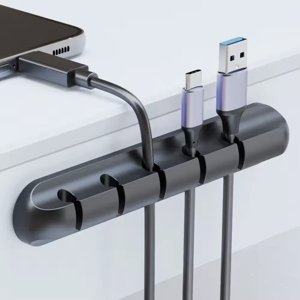 Adhesive Cable Holder Clips Cord Management Wire Organizer for Desktop USB Charging Cable Nightstand Power Cord Mouse Cable