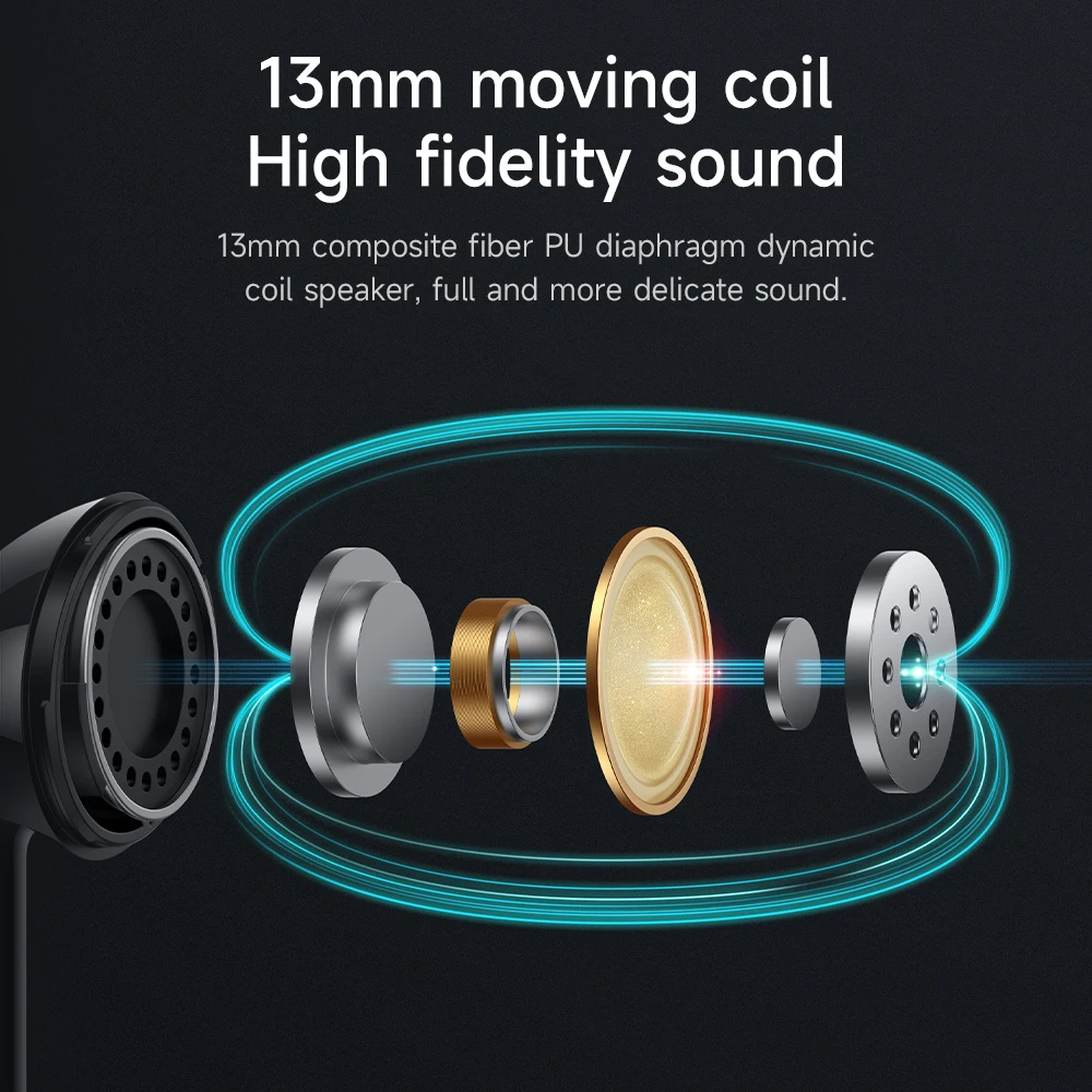HOCO Wireless ANC+ENC Noise Reduction Earphone APP Control HiFi Stereo Music EQ Sound Bluetooth 5.3 Headset Support Dual Connect view 4