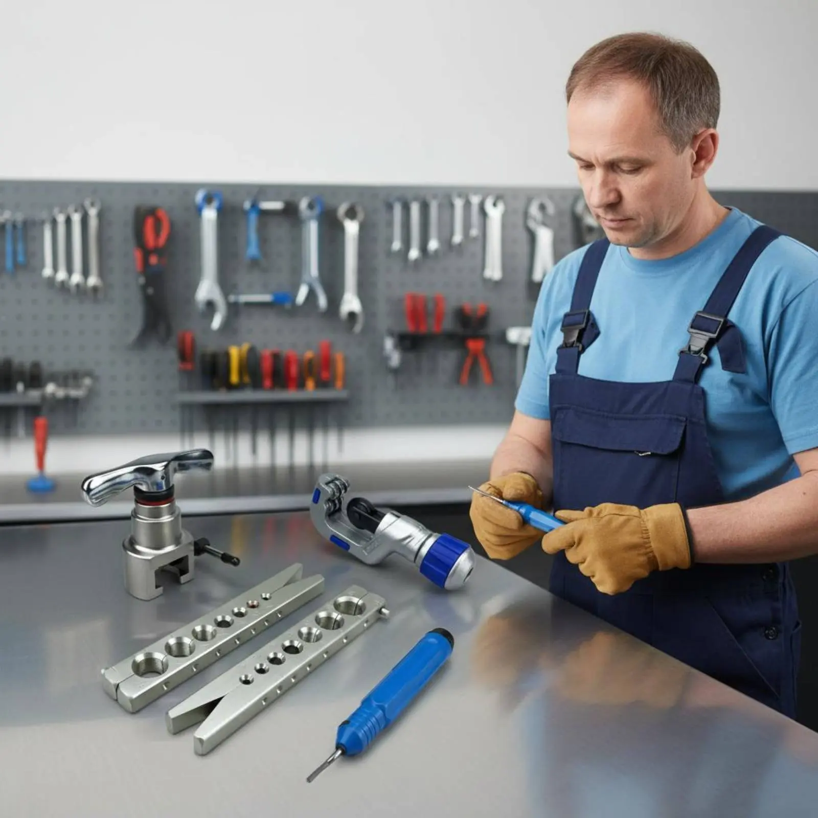 

5 Pieces Eccentric Flaring Tool Set Professional Grade Eccentric Flaring Tool Heavy Duty Even Turning for Technicians