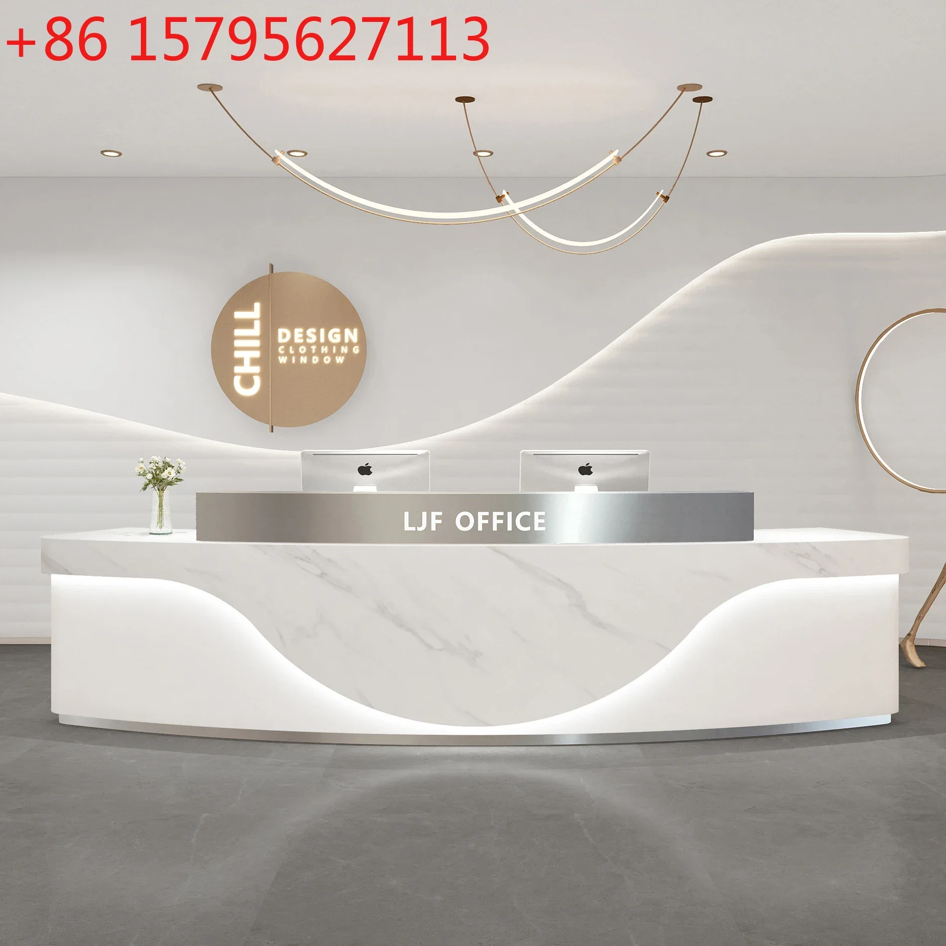 

Simple Modern Company Reception Desk Beauty Salon Clothing Store Cashier Desk