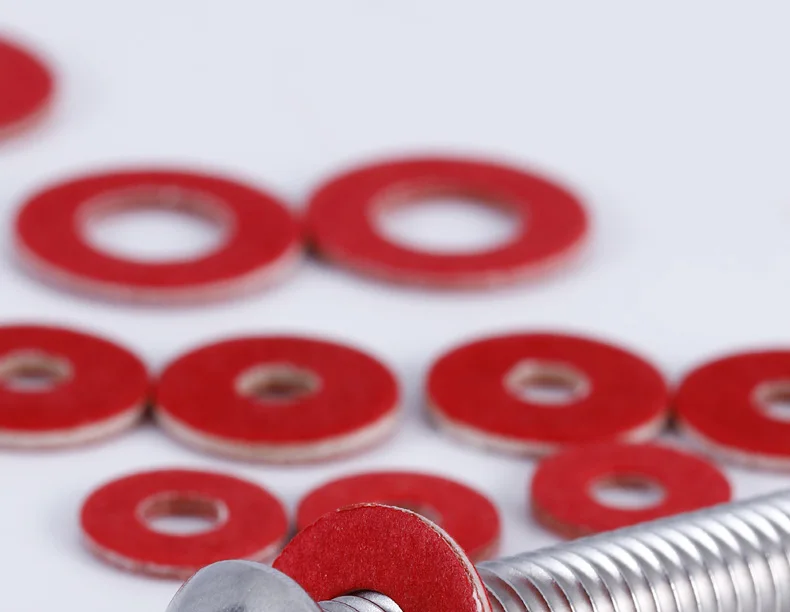 PVC-Nylon-Unterlegscheiben-Set, M2, M2,5, M3, M4, M5, M6, M8, roter Stahl, Papier, Kunststoff, flache Unterlegscheibe, transparenter Abstandshalter, Isolationsdichtungsring-Set – Detail 8