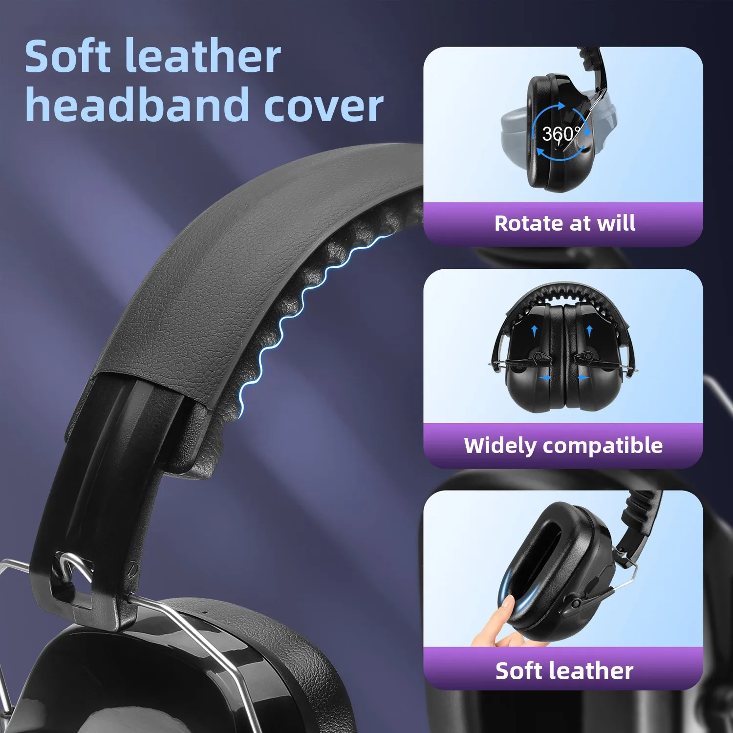 أغطية للأذنين عازلة للصوت عبر الحدود، أغطية للأذنين لتقليل الضوضاء للنوم، سماعات رأس واقية للنوم #3