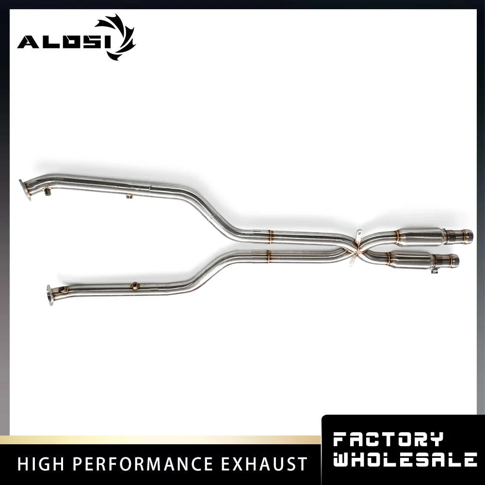 Para BMW M3 E90/E92/E93 V8 4.0l 2008-2013 Tubo medio y largo Escape de alto rendimiento Rendimiento de carreras modificado