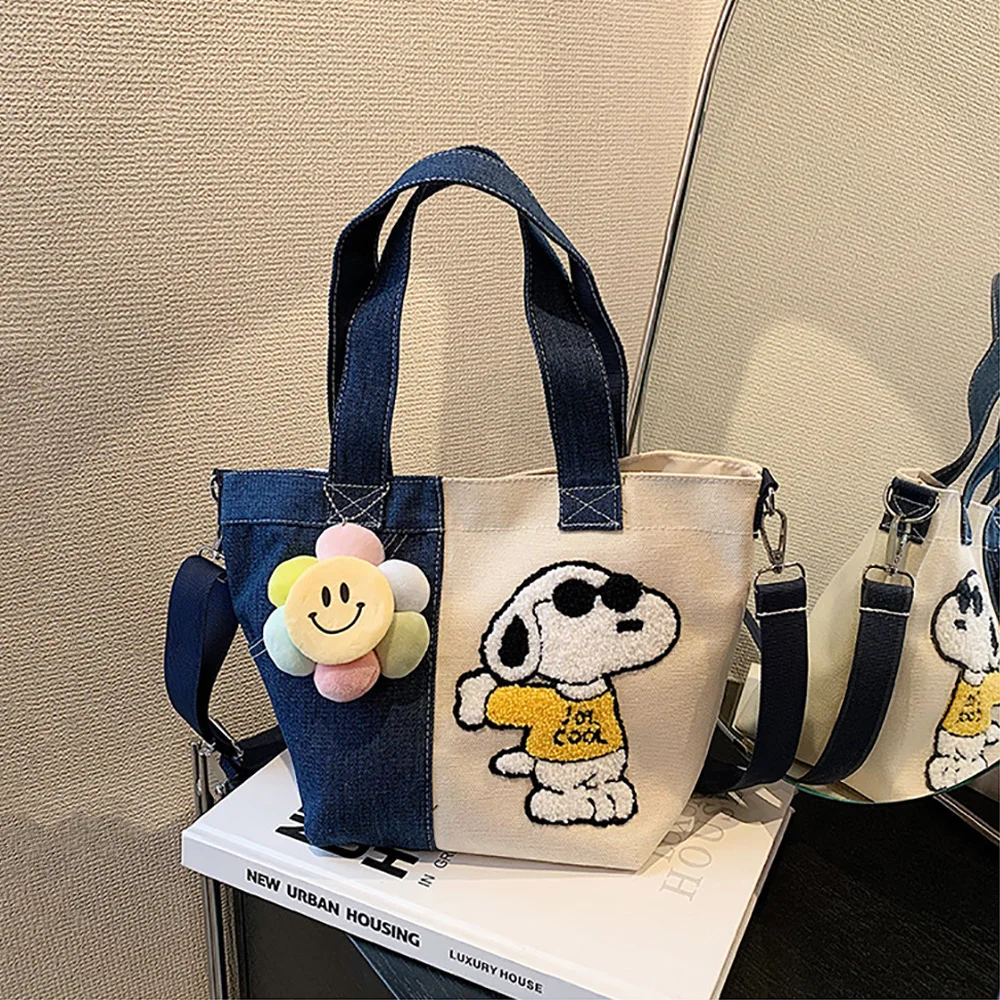 Snoopy Cute Cartoon Handbags Kawaii Anime Messenger Bags Casual All-match Satchel Female Fashion Backpacks Gifts For Boys Girls