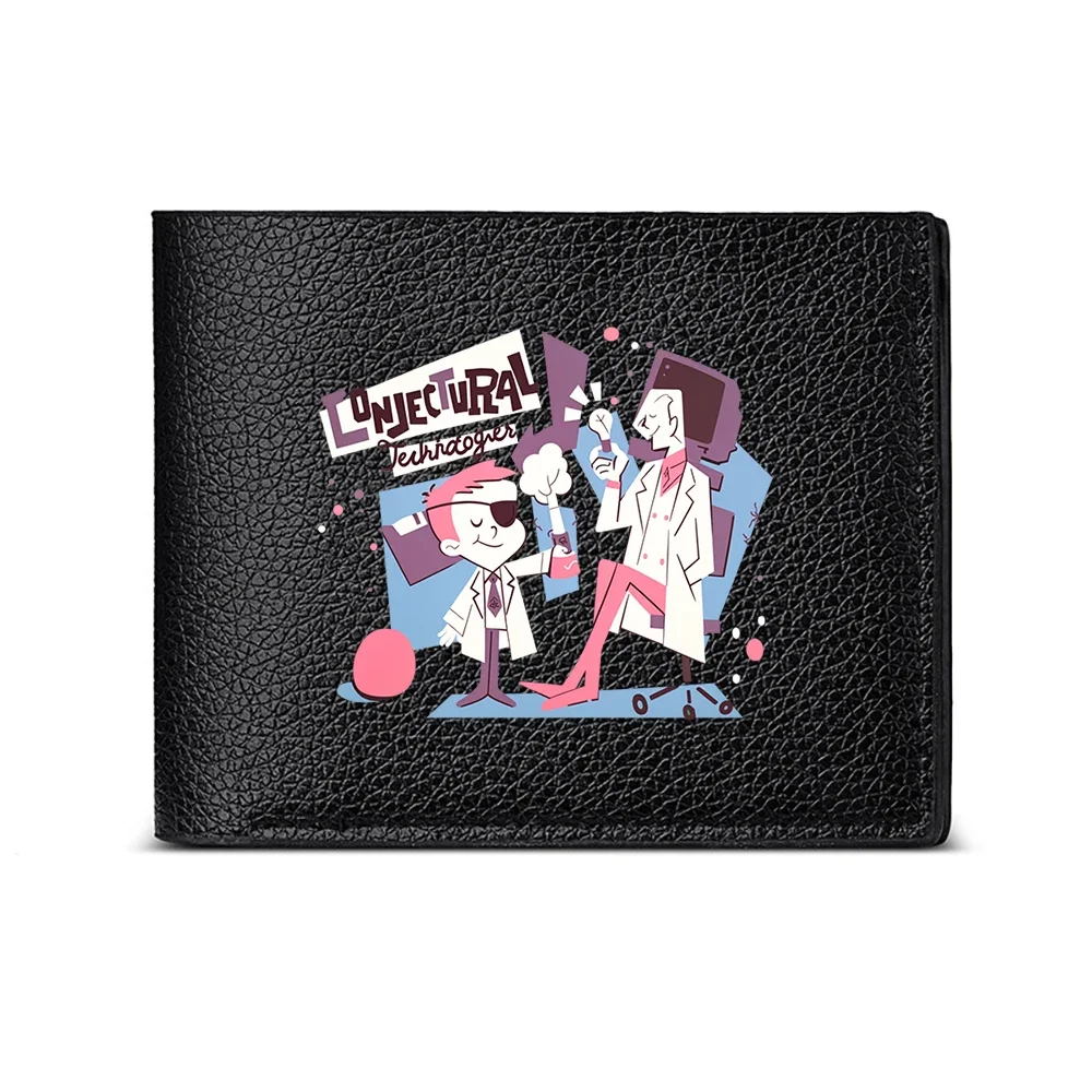 Conjectural Technologies Scientist Duo Pattern Men's Wallet Card Holder Casual Business Fashion Design