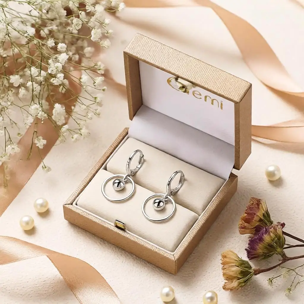 Minimalist 925 Sterling Silver Round Water Drop Shape Drop Earrings for Women Girls Anniversary Party Fashion Jewelry Gifts