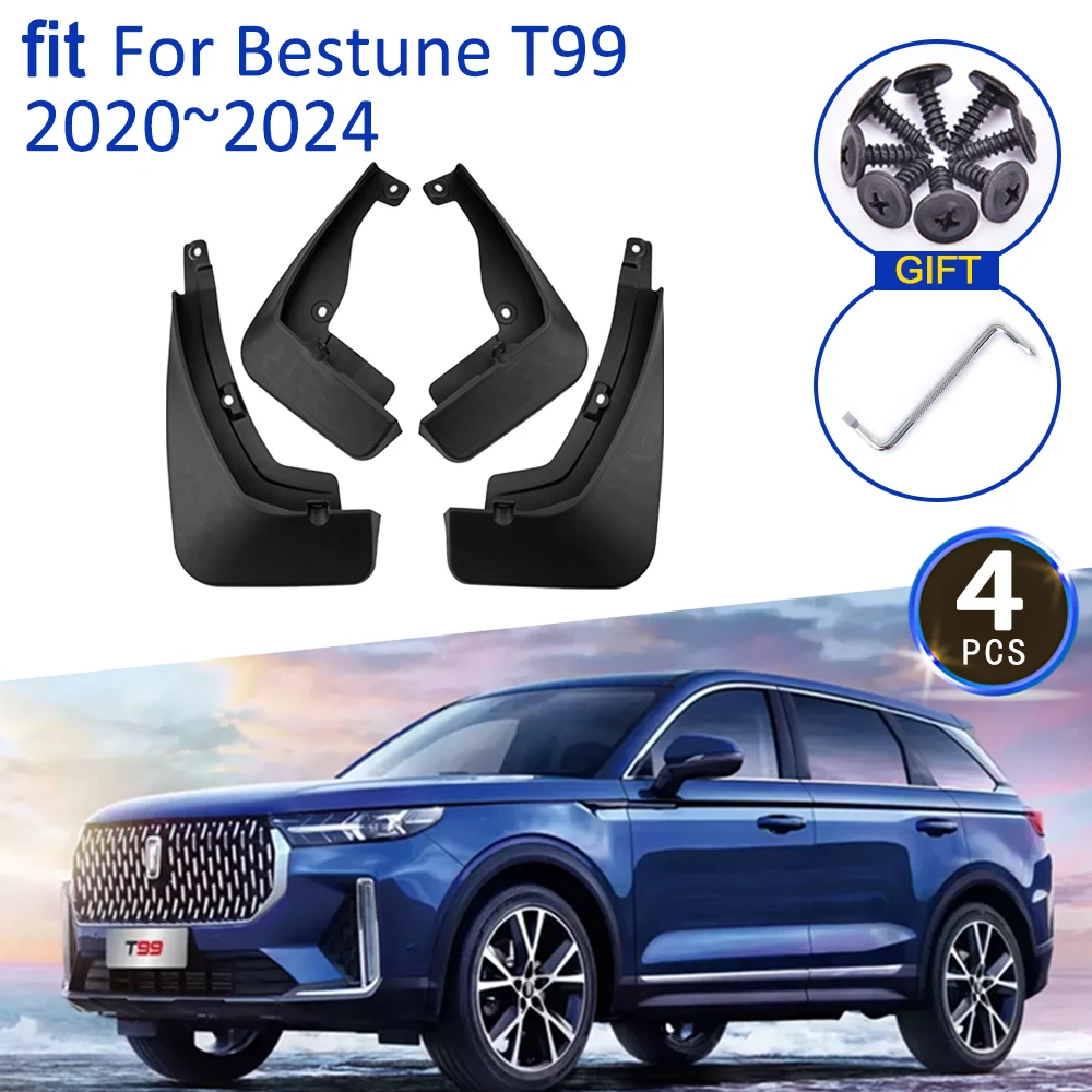 

for Bestune T99 2020 2021 2022 2023 2024 Accessorie Mudflaps Mud Splash Guards Front Rear MudGuards Fende Flare Anti-splash Auto