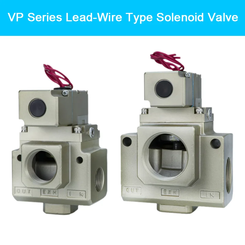 

VP Series Large 3-Way Lead Wire Type Solenoid Valve VP3165/85V-10/12/4/20DZGAB