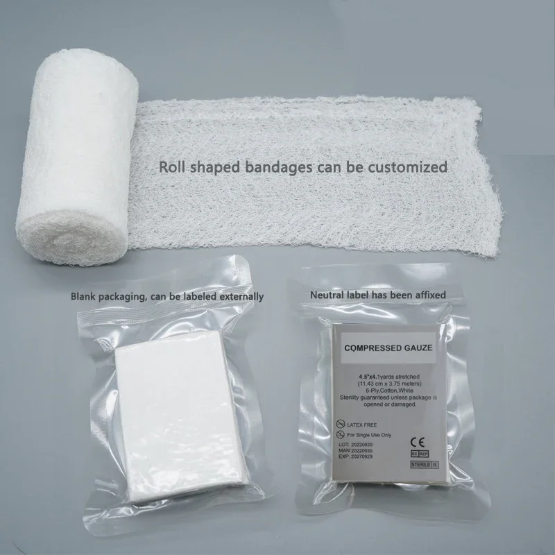 Compressed Gauze Z Fold Medical Wound Dressing Woven Compressed Gauze for First Aid Rescue fast shipping