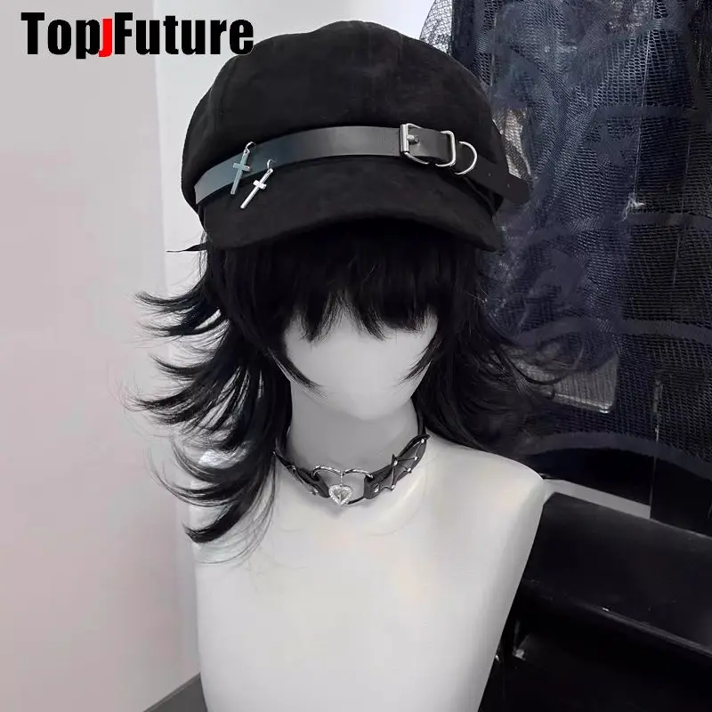 Hurtownia Custom Make Customized Women Harajuku Gothic Lolita Beret hat Cap Y2K Girl bow Punk Lace handmake dekoracyjne kapelusze przeciwsłoneczne