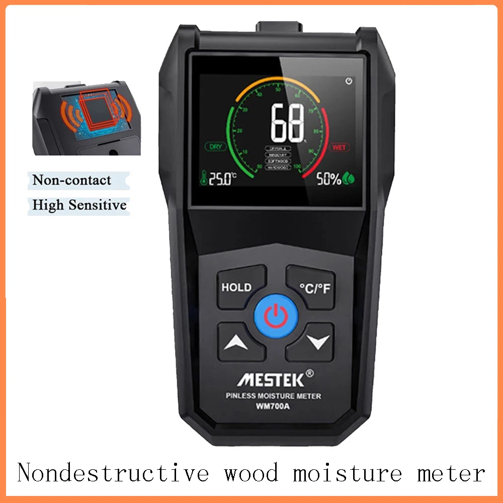 Building Material Humidity Tester WM700A Non-contact Digital Wood Moisture Meter LCD Display