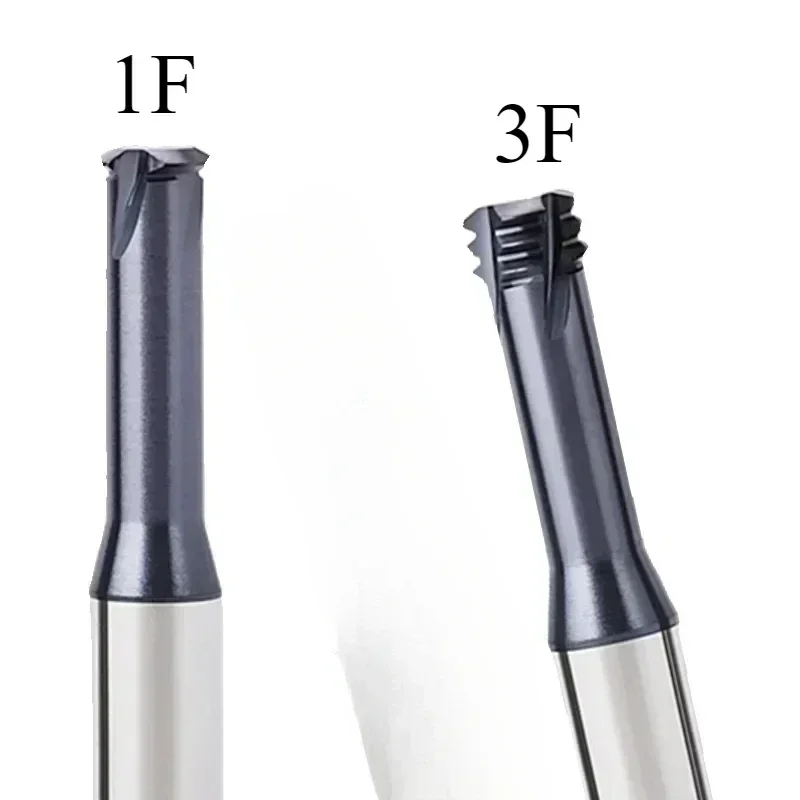 

CNC Hard Alloy Single Tooth/three Tooth Thread Milling Cutter M1.2 M1.6 M2-M16 Aluminum/steel 75L 100L Extended Thread Milling
