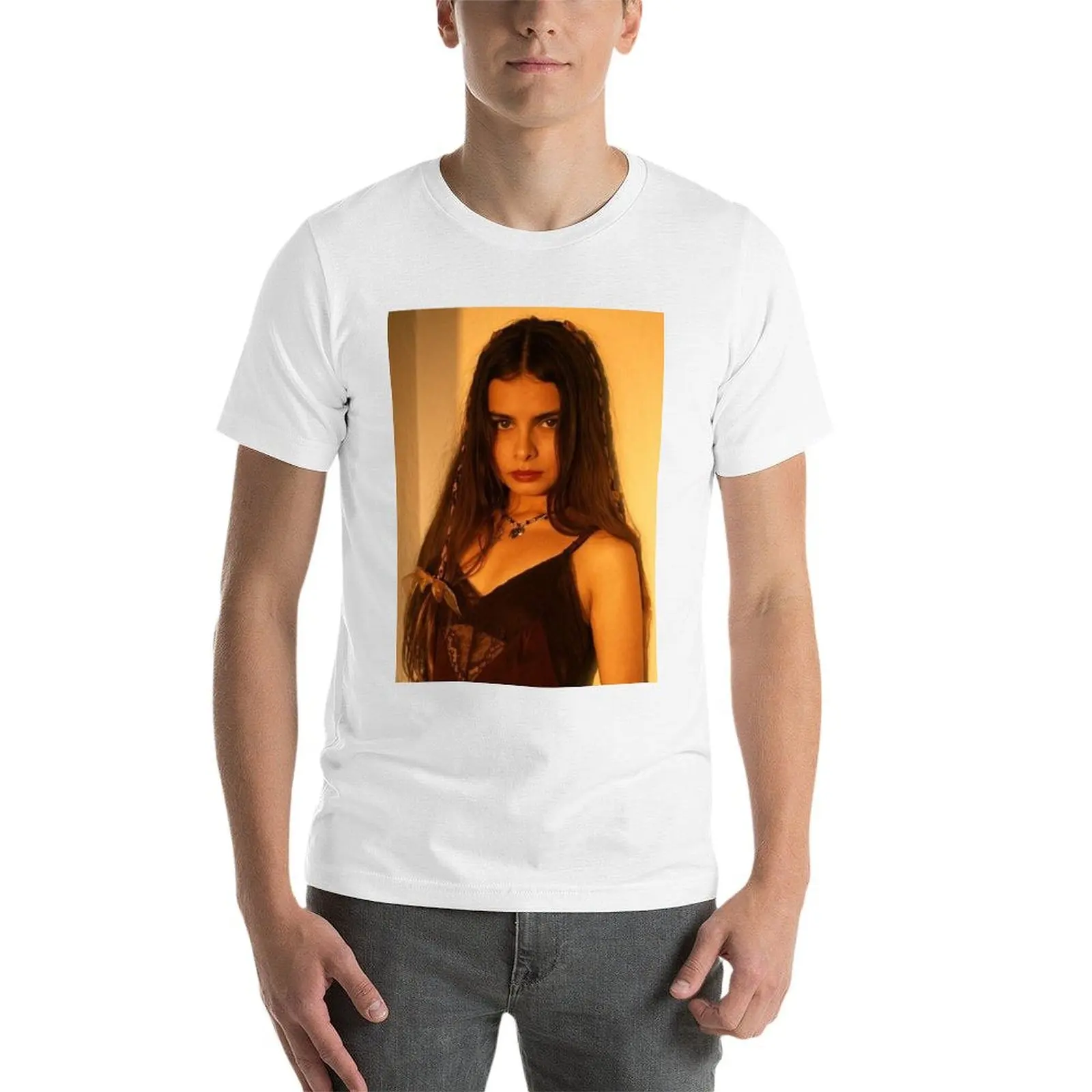 مازي القطن القطن تي رجل ثقيل بورتريه القمصان تي 100٪ تي شيرت ستار قميص رجل