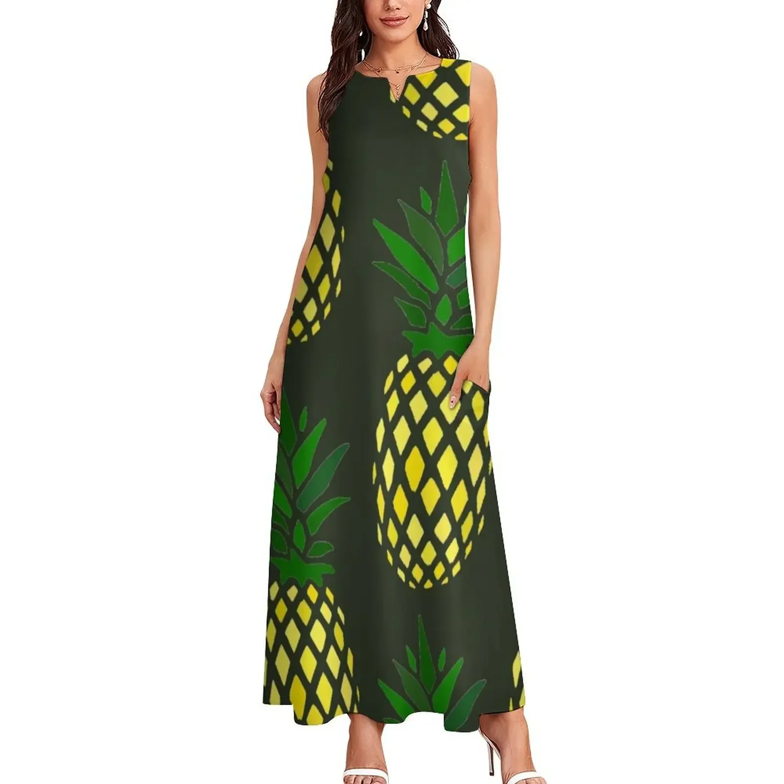 pineapple Long Dress summer dress daily Dress for pregnant women dresses for prom for woman