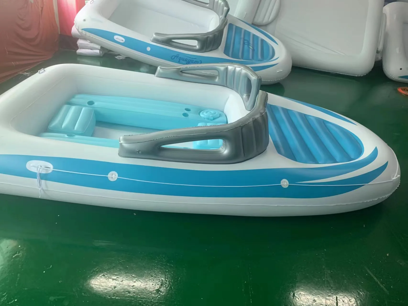 2023  New  huge inflatable product colored boat on an inflatable pool float for swimming pool/inflatable large toys float image 2