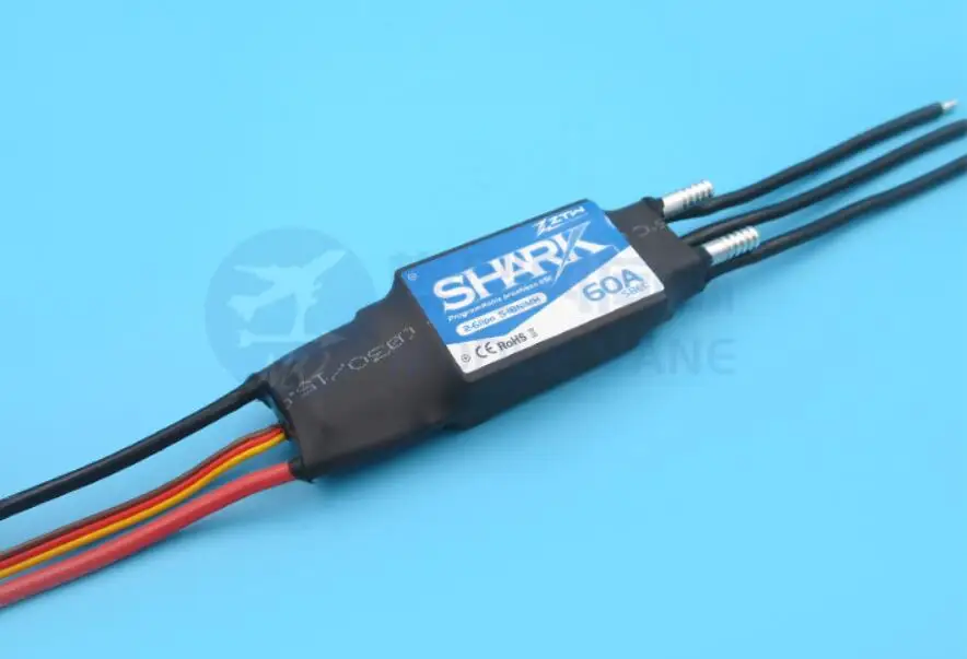 ZTW Shark-ESC de doble vía para barco teledirigido, 30A, 40A, 50A, 60A, 70A, 80A BEC, impermeable, sin escobillas, con refrigeración por agua