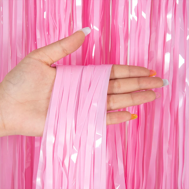 Regenbogen-Folien-Fransenvorhang, Macaron-Vorhänge, Fotokabinen-Hintergrund für Hochzeit, Geburtstag, Babyparty, Weihnachtsfeier, Dekorationen – Detail 9