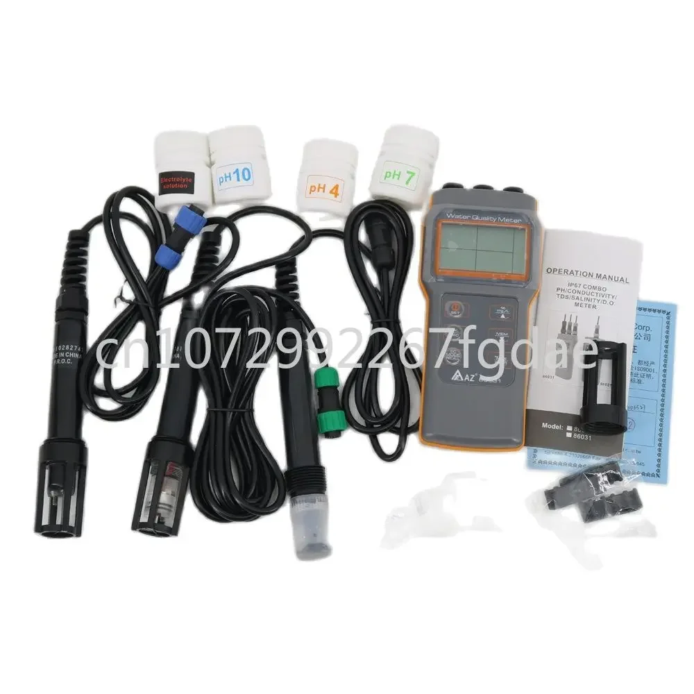 Upgraded Version of AZ86031 Water Quality Detector Dissolved Oxygen Detector PH Conductivity Salinity Thermometer