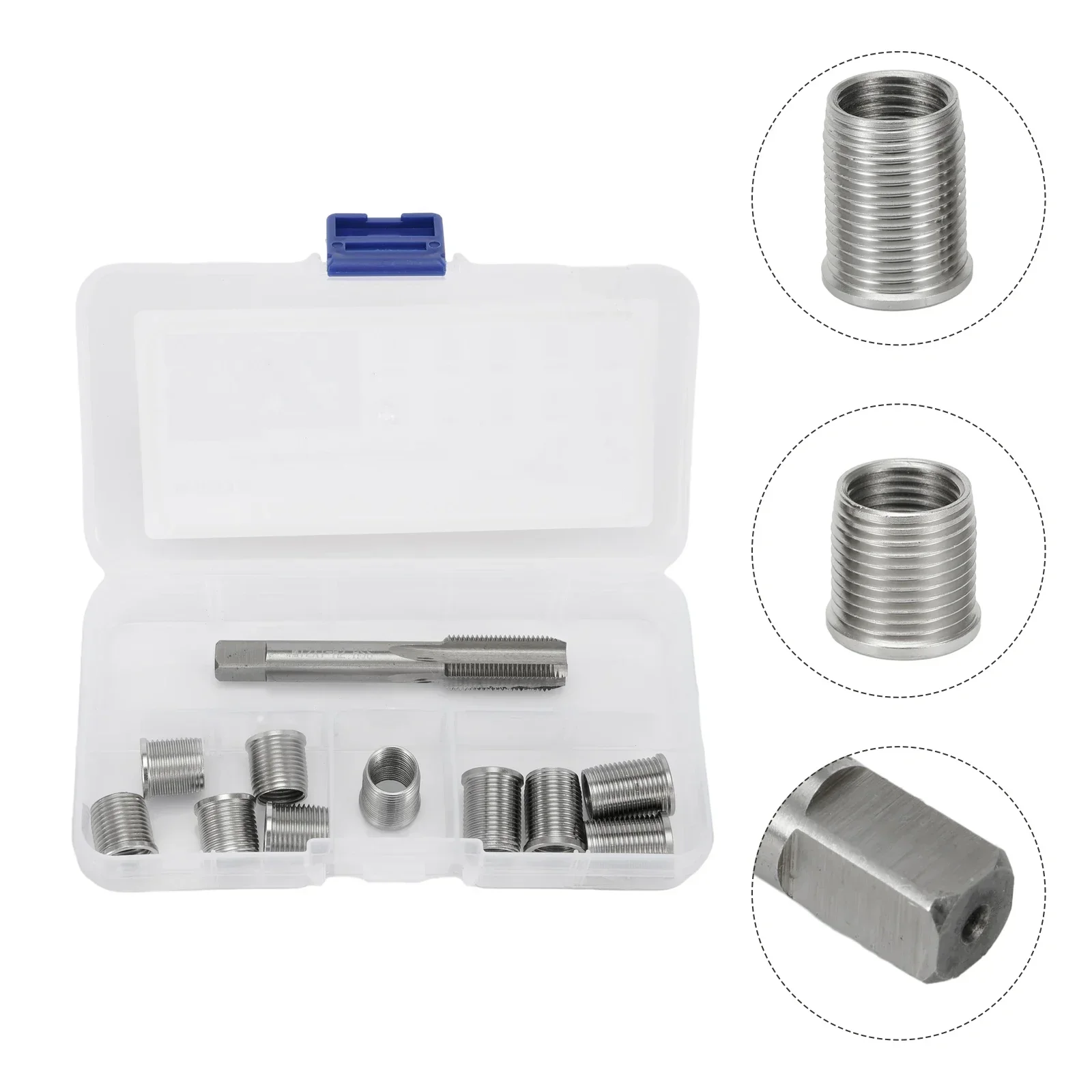 Kit di riparazione filettatura riparazione candela rubinetto Officina di fabbrica 10mm * 10 Attrezzature Utensili manuali Foro Parti industriali Luce