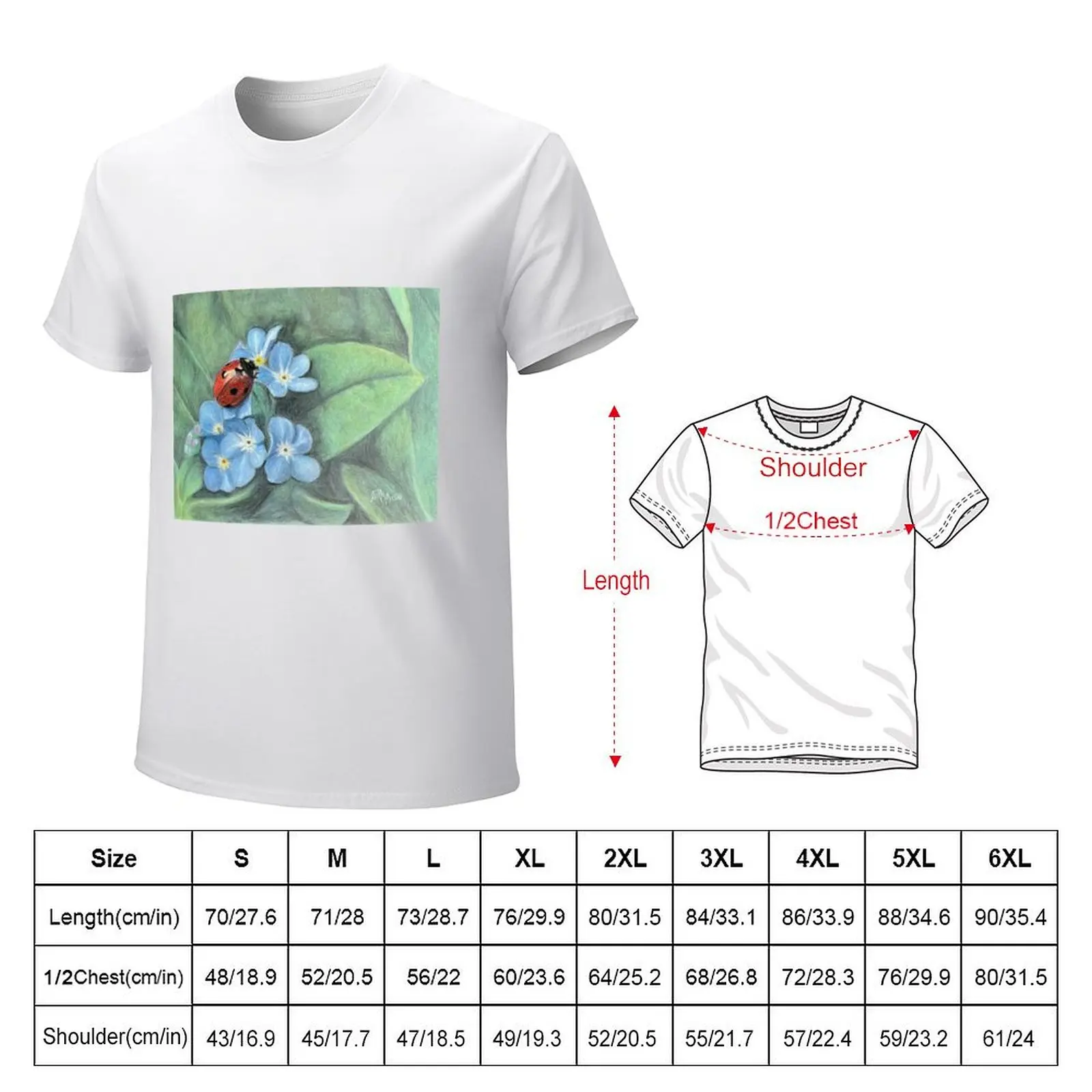 Sweet Ladybug Summer Scent T-shirt shirts graphic tees customizeds t shirts for men cotton