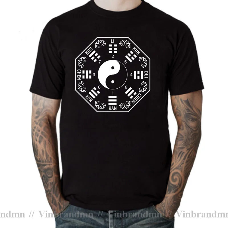 Bagua Zhang Yin Yang T Shirt Women Men Tai Chi Qi Gong Yoga tshirt Wushu Arts T-Shirt Chinese Traditional Taiji Kung Fu Clothing