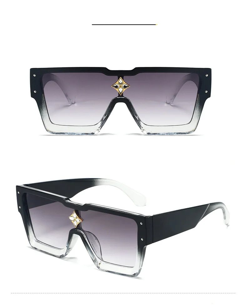 Luxuriöse quadratische Mode-Sonnenbrille mit Diamanten für Männer und Frauen, glamouröse Designer-Marken-Sonnenbrille, klassische Unisex-UV400-Sonnenbrille – Detail 3