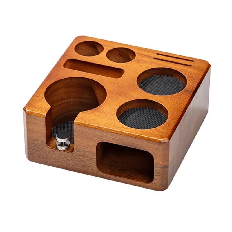 

B89B-органайзер для инструментов для кофе, органайзер для тамперов, держатель для тампера для кофе с чистящей щеткой для портафильтра 58 мм