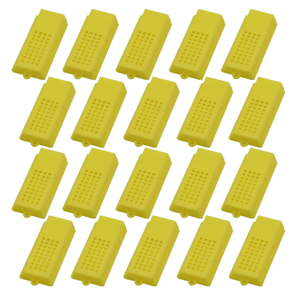 10 قطعة تربية النحل النقل شبكة قفص البلاستيك الملك سجين النحل الملكة آخر خلية الماسك غرفة قفص أدوات معدات تربية النحل