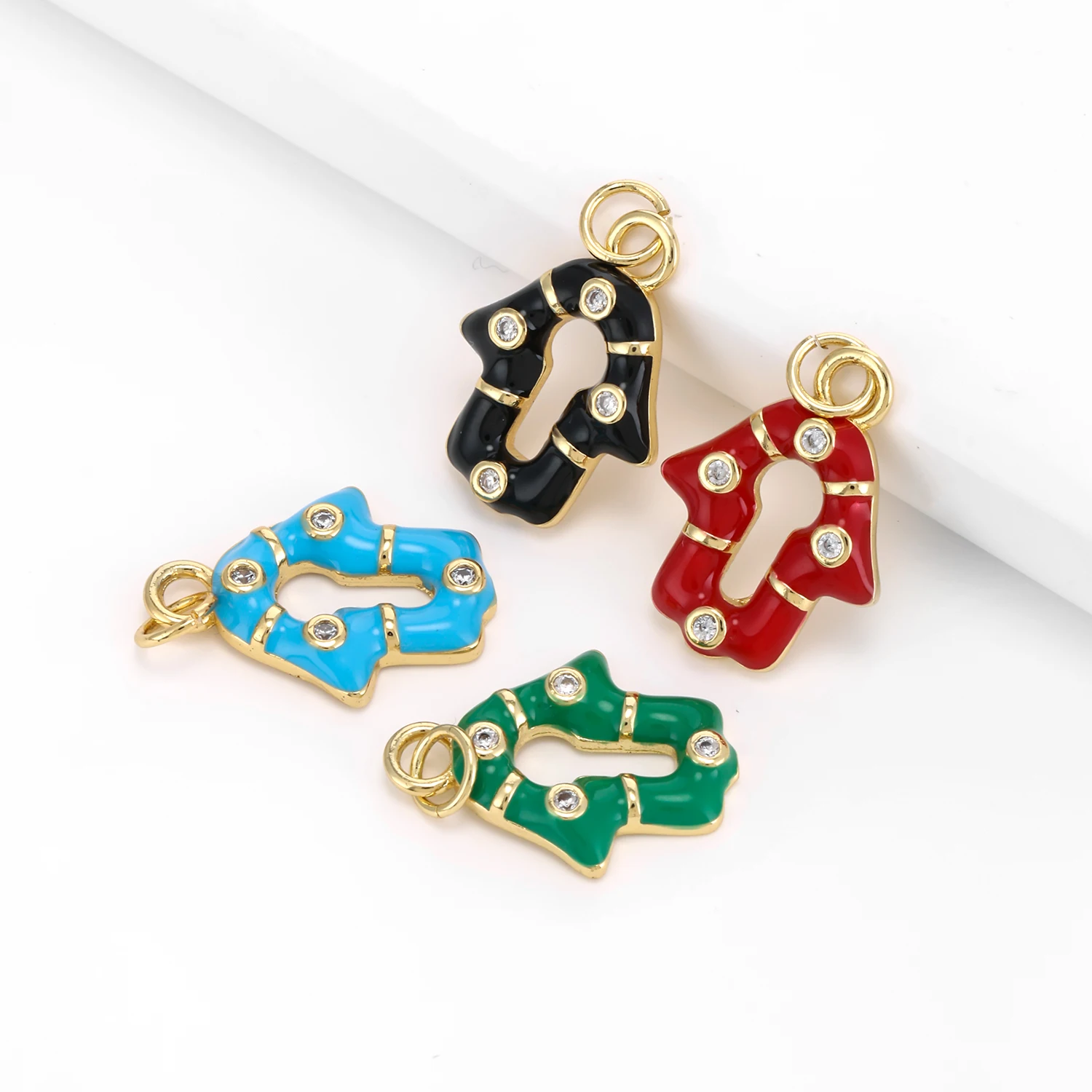 Trendy Direction Arrow Pendant Red/Black/Green/Light Blue Copper Zircon Jewelry Nacklace Accessories Dinner Party Women Gifts