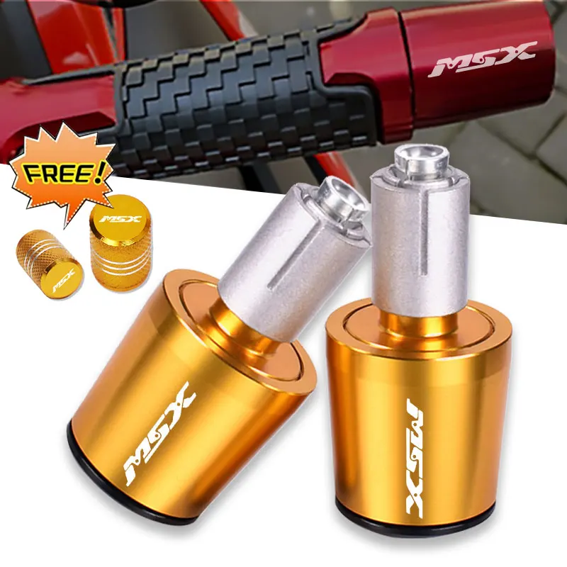 

For Honda MSX125 Grom MSX 125 2013-2020 2019 2018 Motorcycle CNC Handle Bar Handlebar Grips Cap End handle Plugs cap Accessories