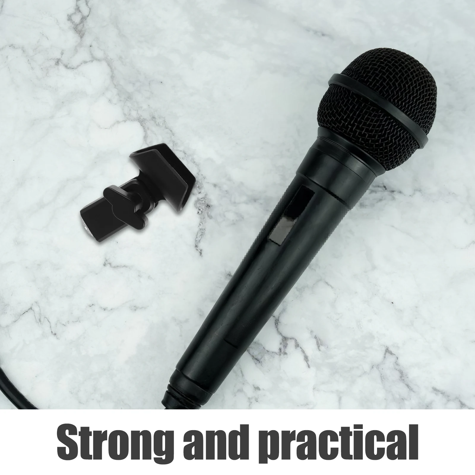 

2Pcs Microphone Accessories Adjustable Mic Clip Holder Clamp for Podcast Interviews Condenser Mic Mount Cold Shoe Clip Adapter