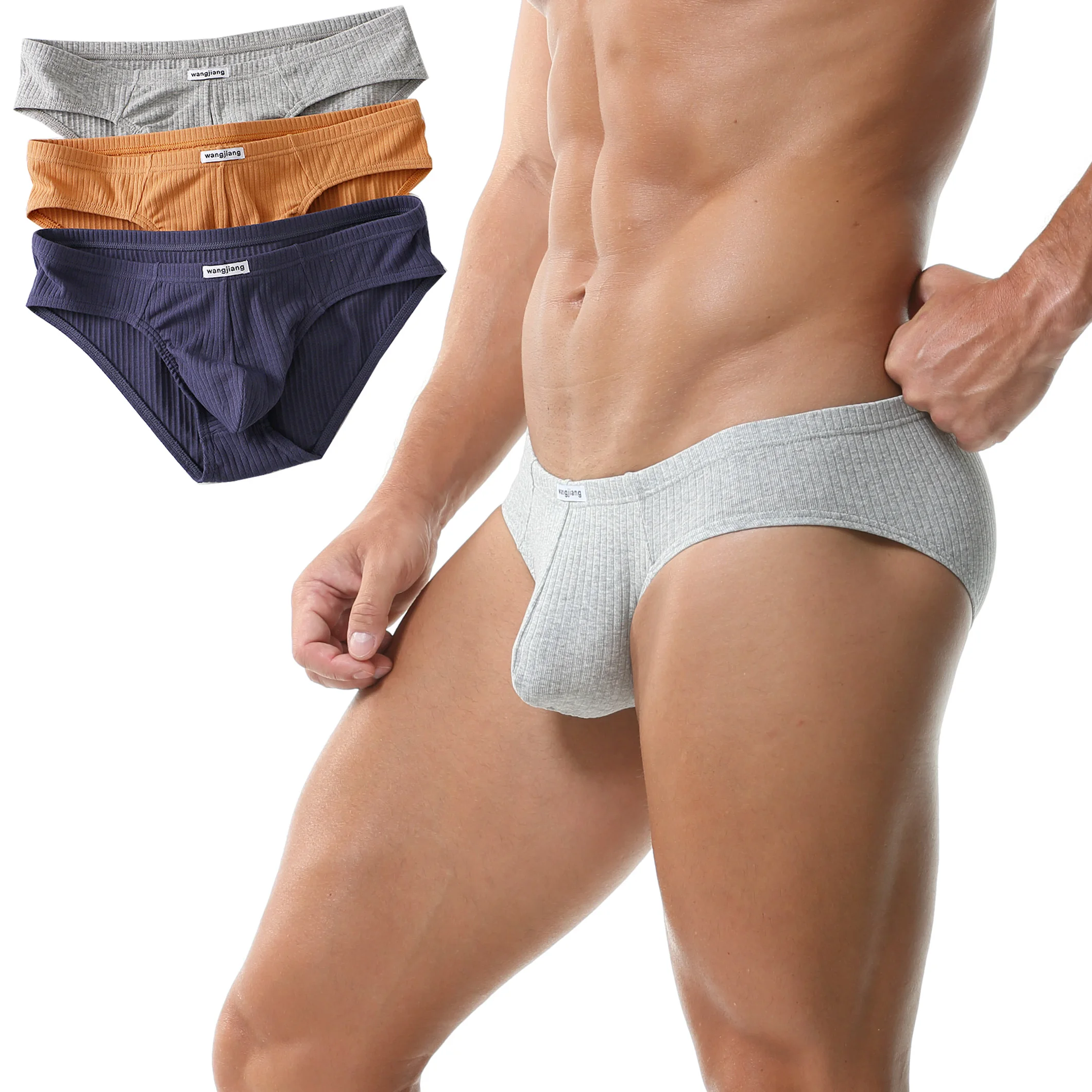 3PCS/LOT Cotton Mens Briefs Men Underwear Panties 3XL Men's Breathable Panties Stretch Solid Comfortable Shorts