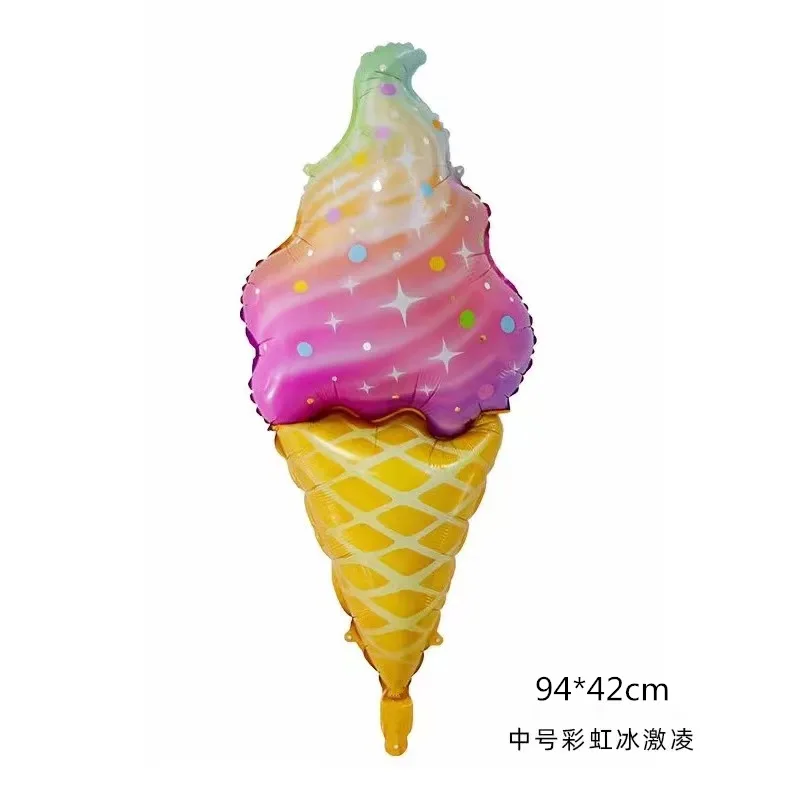 Large and Medium Ice Cream Balloons Children's Birthday Party Decoration Party Atmosphere Decoration Balloons