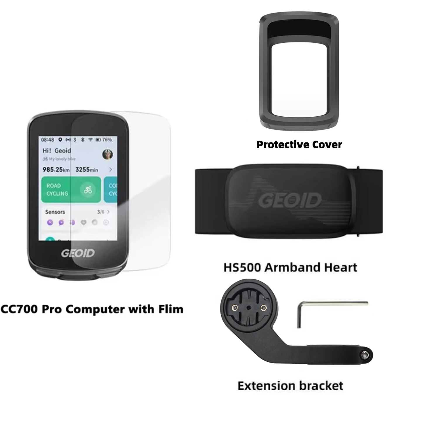 GEOID CC700 Pro Fietscomputer 2,8-inch GPS Touchscreen Fiets Snelheidsmeter Wereldwijde Kaartnavigatie Fiets Kilometerteller Voor Strava