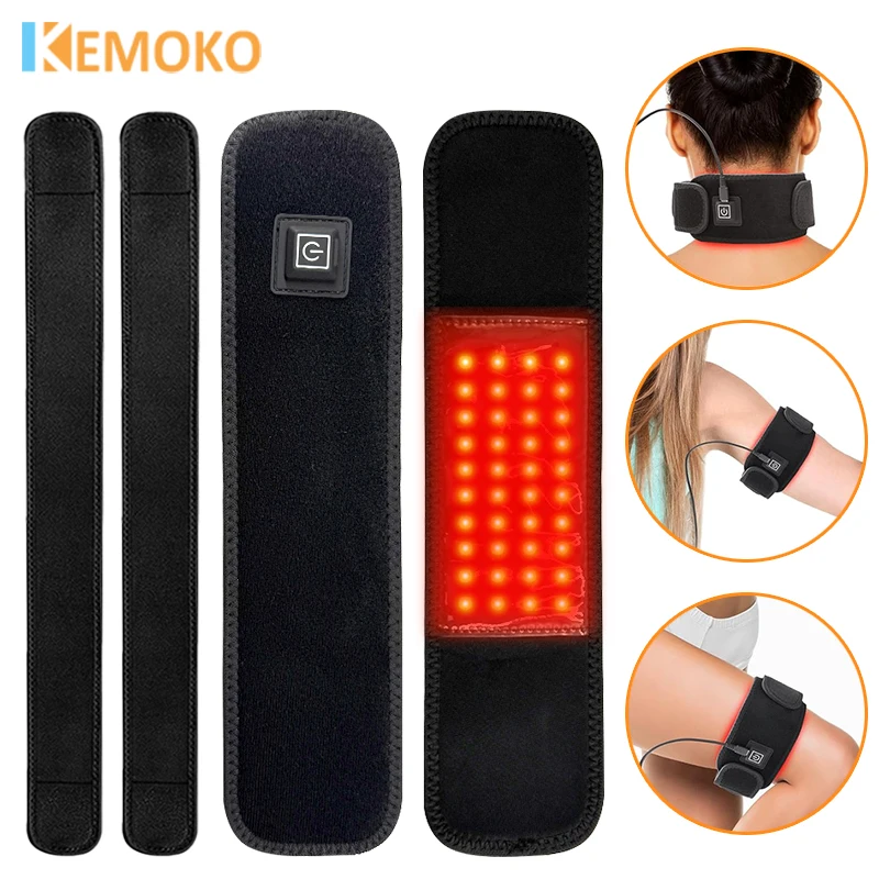 

KEMOKO светодиодный инфракрасный терапевтический пояс с красным светом для расслабляющего мышца шеи, запястья, снятия усталости, выделения метаболизма, восстановления кожи
