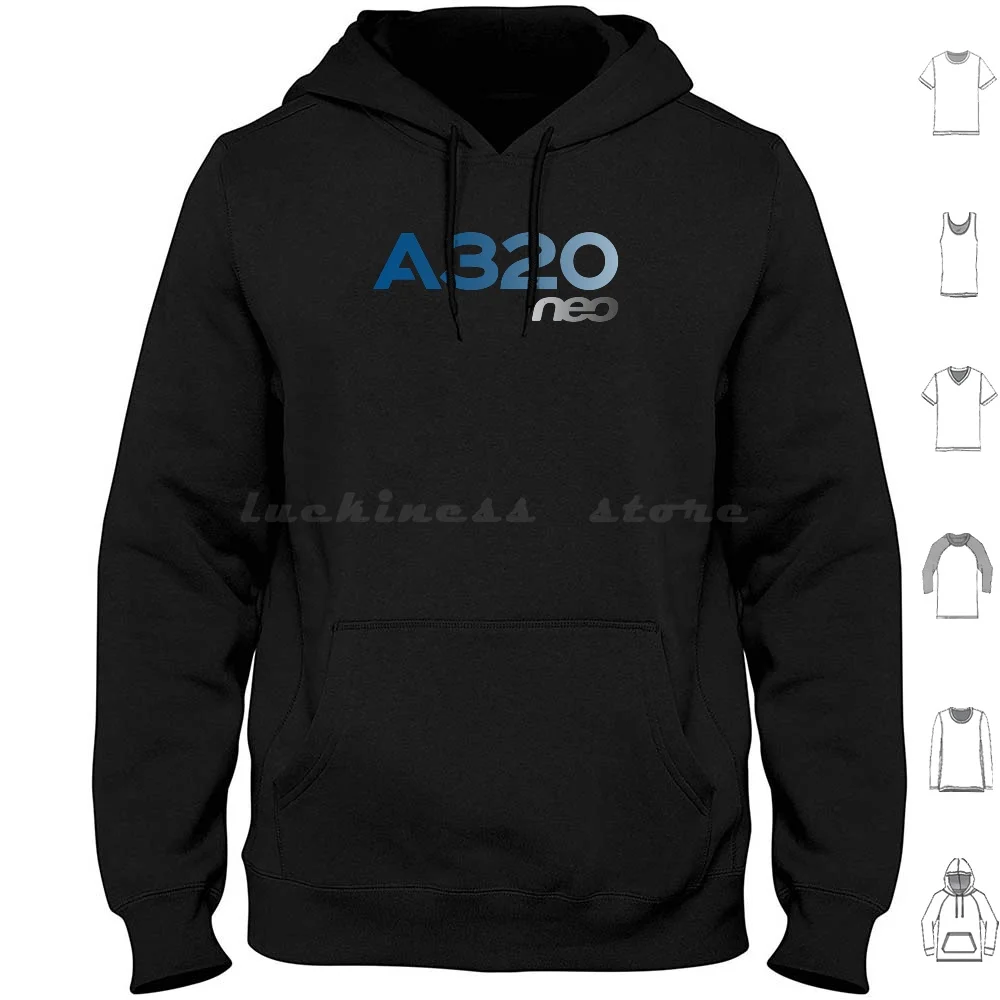 Airbus A320 Hoodies Long Sleeve Airbus Aviation Pilot Captain Cabin Airways Boeing Aeroplane