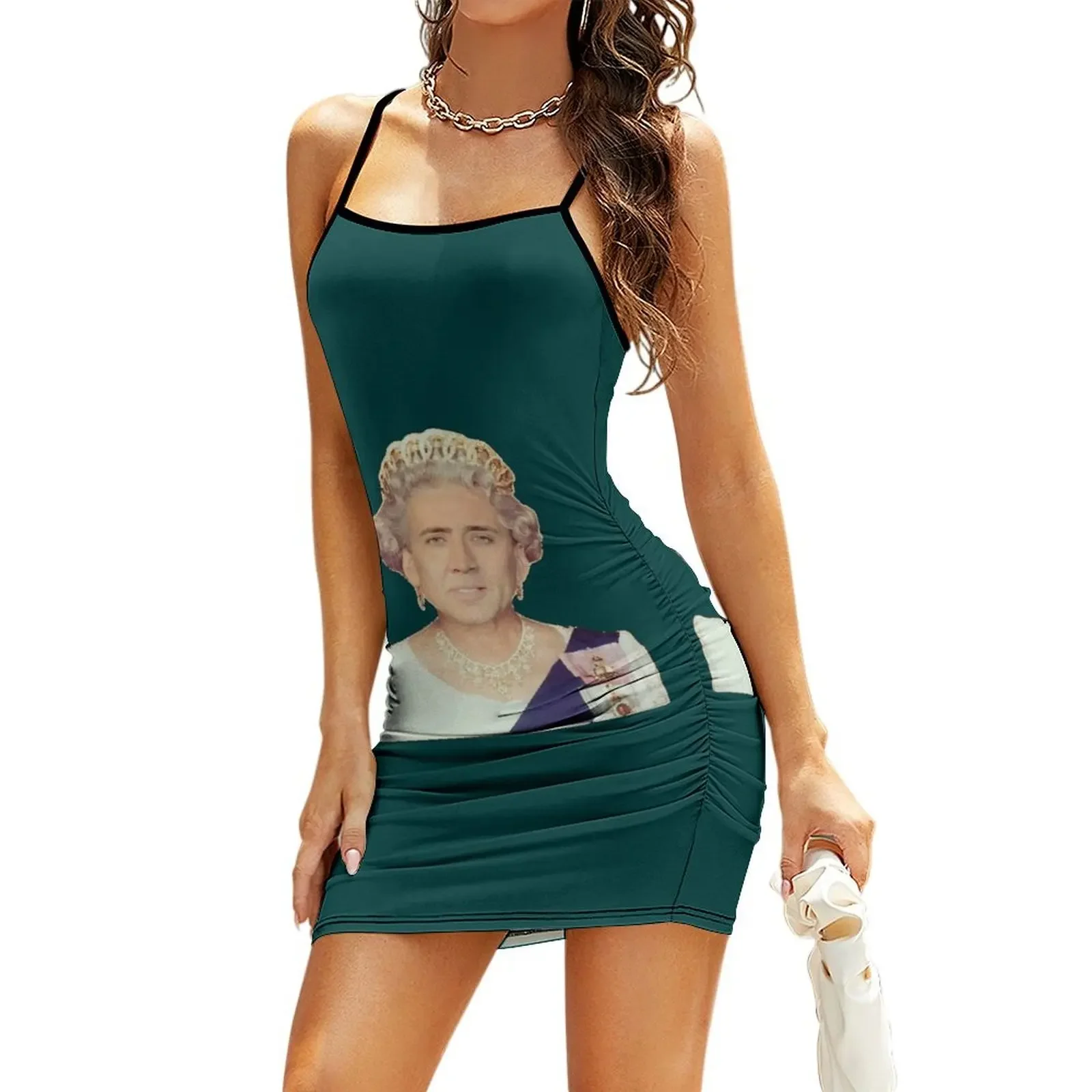 

Nicolas Cage as The Queen - Nicholas Cage - Nick Cage - Nic Sling Dress summer women's suit Beachwear prom dress 2026 Dress