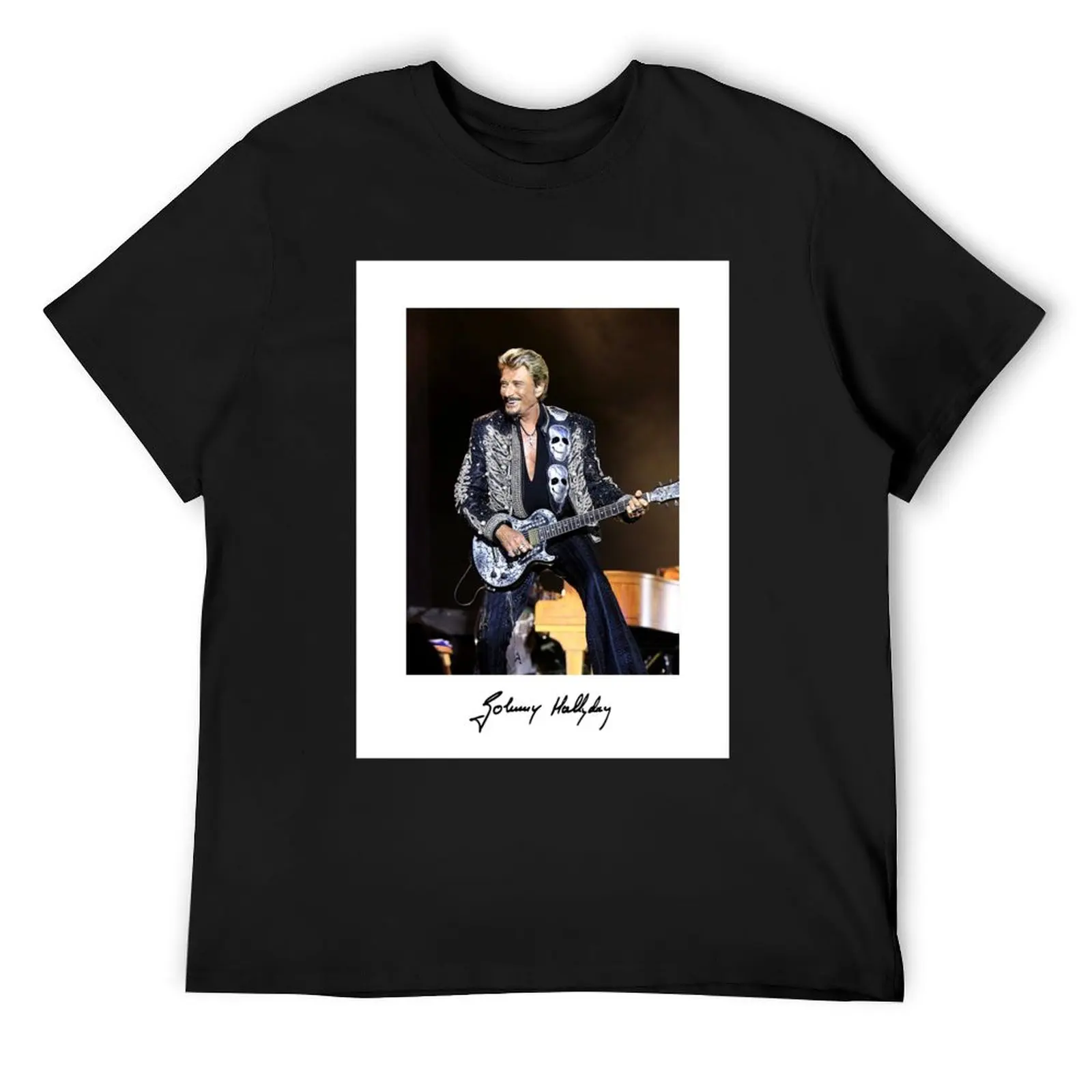 

Johnny Hallyday - Portrait couleur classique T-Shirt football t shirt plus size clothes men graphic t shirts