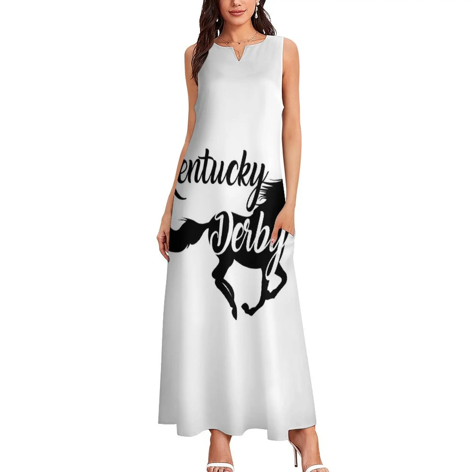 Kentucky Derby the best Running horse Long Dress luxury women's party dress evening prom women party dresses women clothes Dress