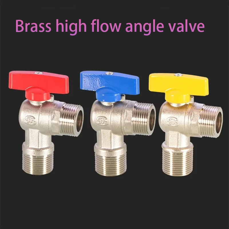 

Large flow angle valve special for gas water heater1/2IN 3/4IN full open diameter ball core hot and cold water stop valve switch