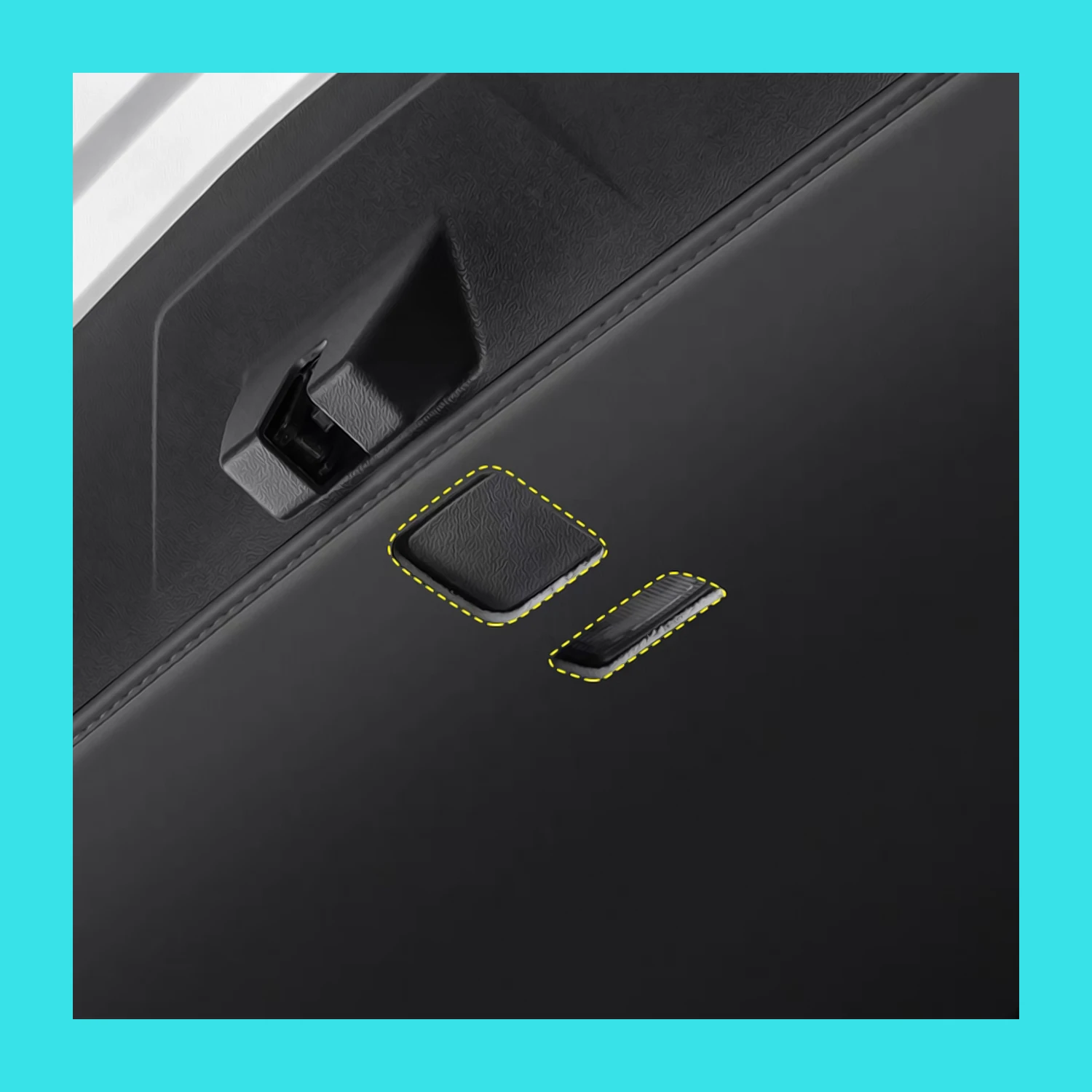 For Hyundai Santa Fe 2019-2022 2023 Car Rear Trunk Tailgate Anti-kick Scratch Resistant Protective Mat Leather Decoration Pad - Image 5