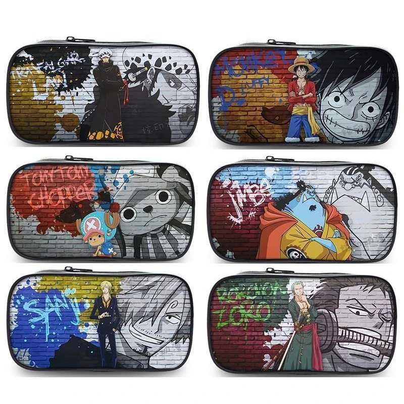 

One Piece Pencil Case Large Capacity Anime Cosplay Stationery Bag Luffy Print