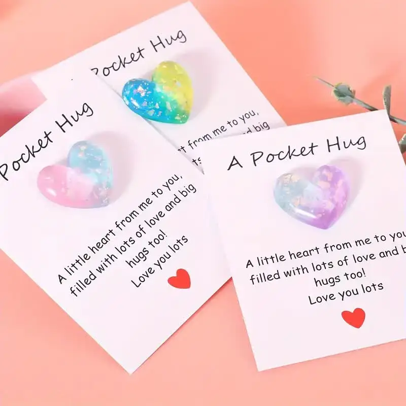 Pocket Hug 10-delige set - Charmant harssouvenir met inspirerende kaart - Ideaal cadeau voor verjaardag, bruiloft, Valentijnsdag, C