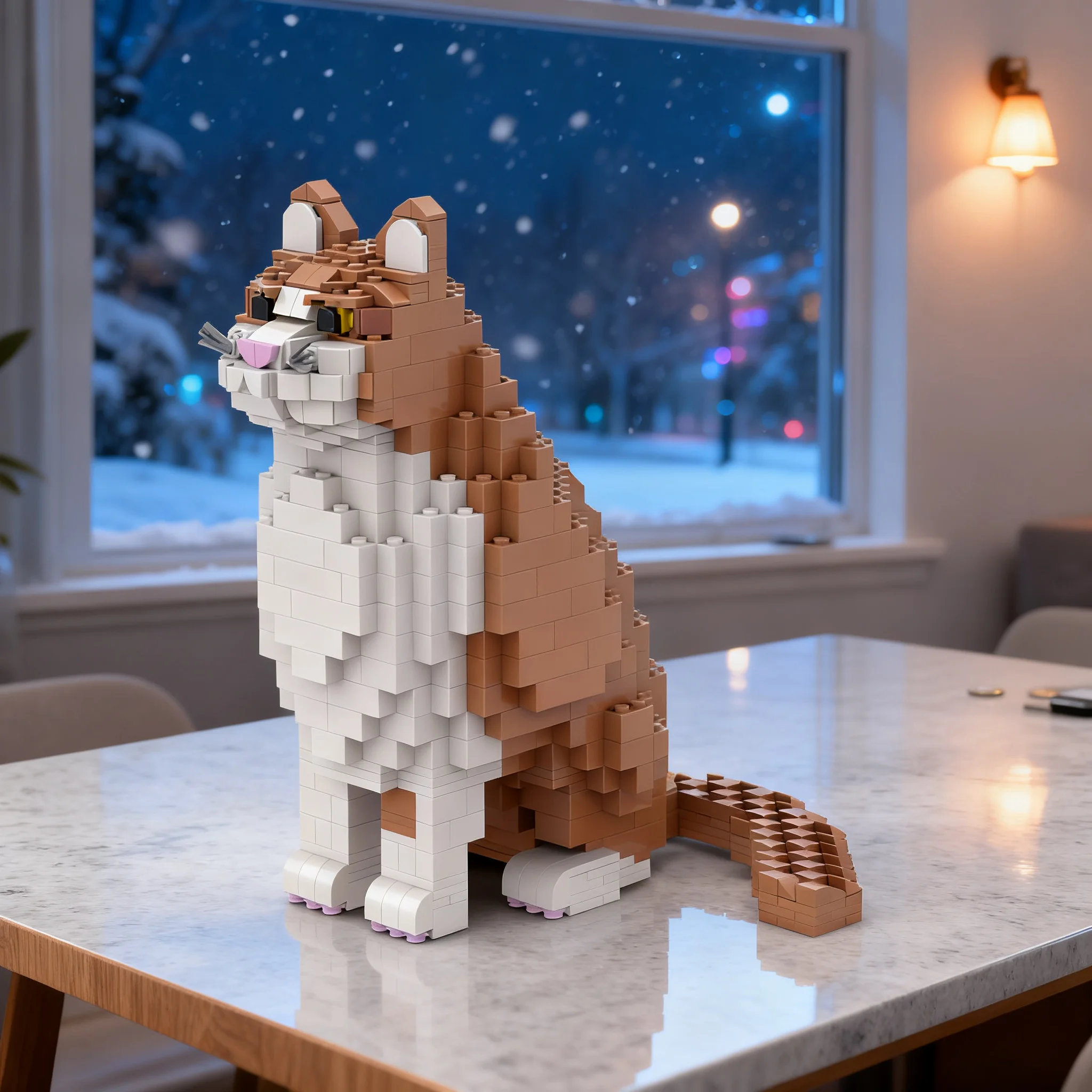 845-piezas-moc-esculturas-de-gato-bicolor-naranja-y-blanco-bloques-de-construccion-juguetes-de-construccion-regalos-de-navidad-idea-creativa-para-armar