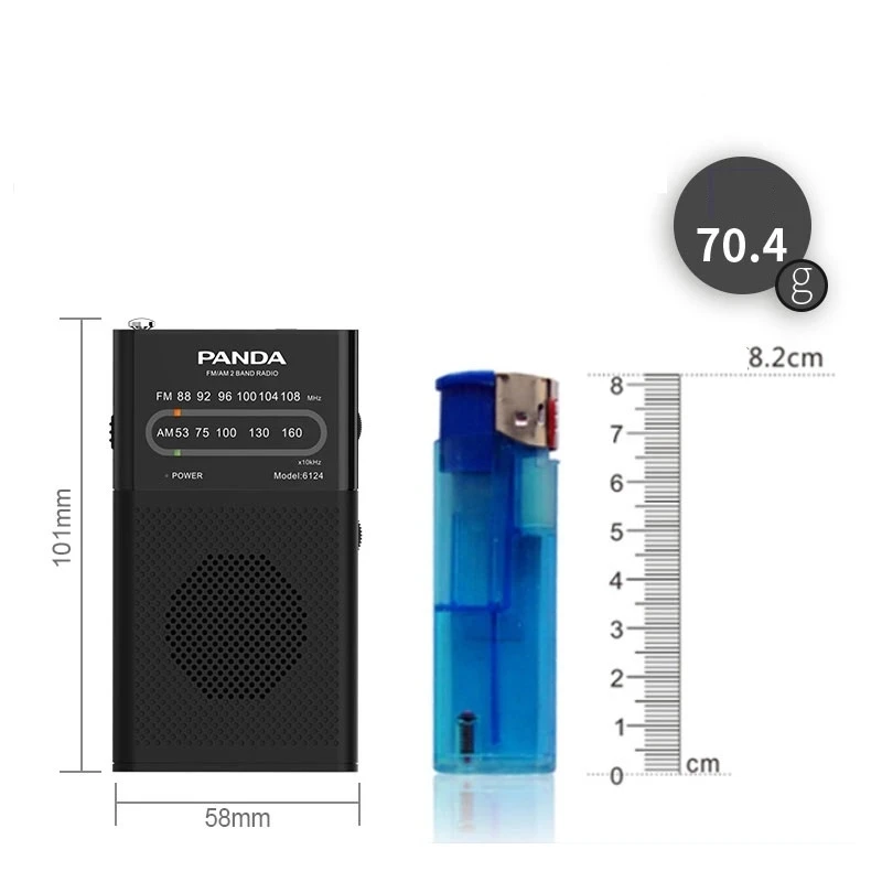 new Panda 6124 FM AM two-band mini portable radio Mini radio old man pocket semiconductor mini micro FM radio