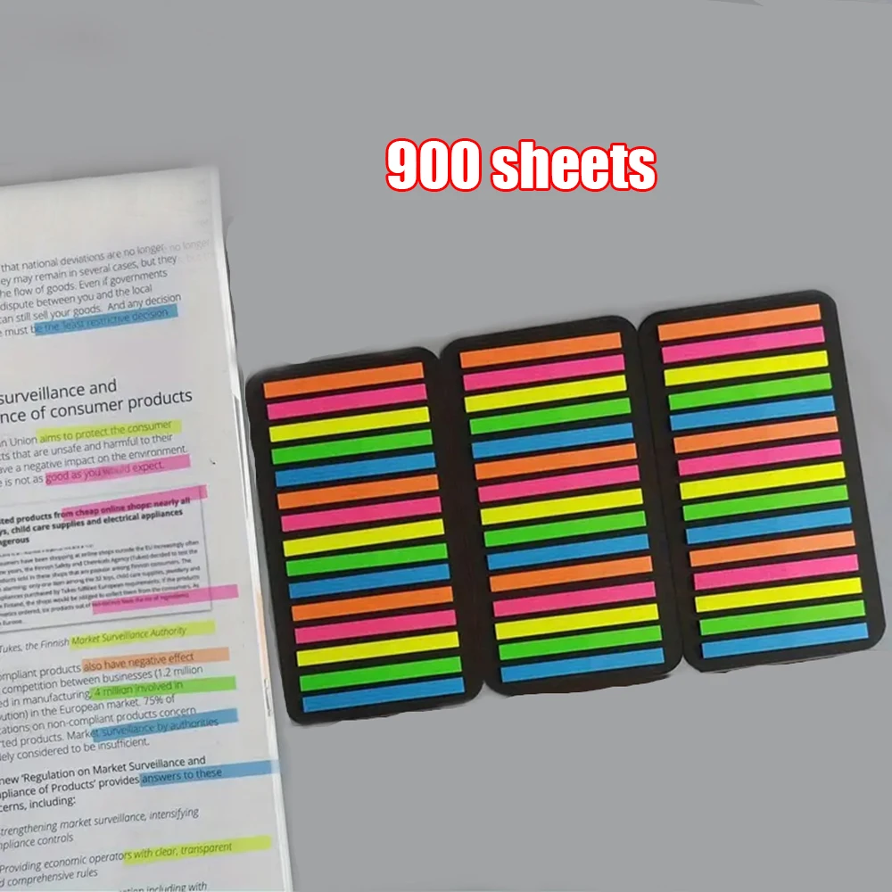 900/1800 fogli Adesivi indice ultrasottili per leggere segni e messaggi per ufficio Le note adesive trasparenti in PET possono essere incollate